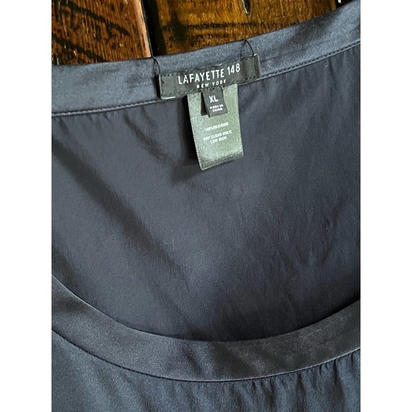 LAFAYETTE 148 New York Perla Luxe Reversible 100% Silk Charmeuse Blouse/… - Picture 14 of 14